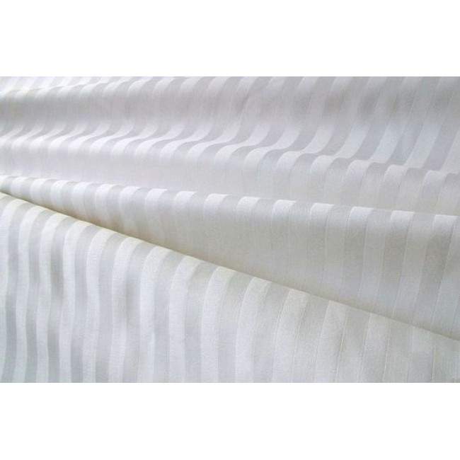 Sale Active Pure White Striped Cotton Bedsheet for Double Bed with 2 Pillow Covers – Soft & Hypoallergenic Sale Active Pure White Striped Cotton Bedsheet for Double Bed with 2 Pillow Covers – Soft & Hypoallergenic
